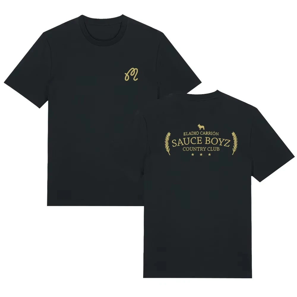 Eladio Carrión Malbon Sauce Boyz Country Club Tees Eladio Carrion Merch T-shirt Harajuku Women Men Pure Cotton Casual Streetwear