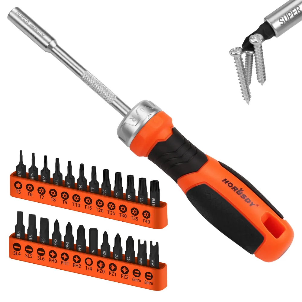 

Ratchet Screwdriver Shank + Bit Set