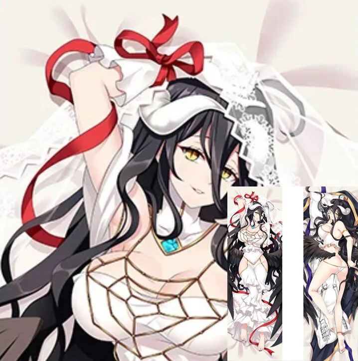 

Dakimakura Albedo Female Anime Body Pillow Cover Double-Sided Print Life Size Pillowcase Gifts