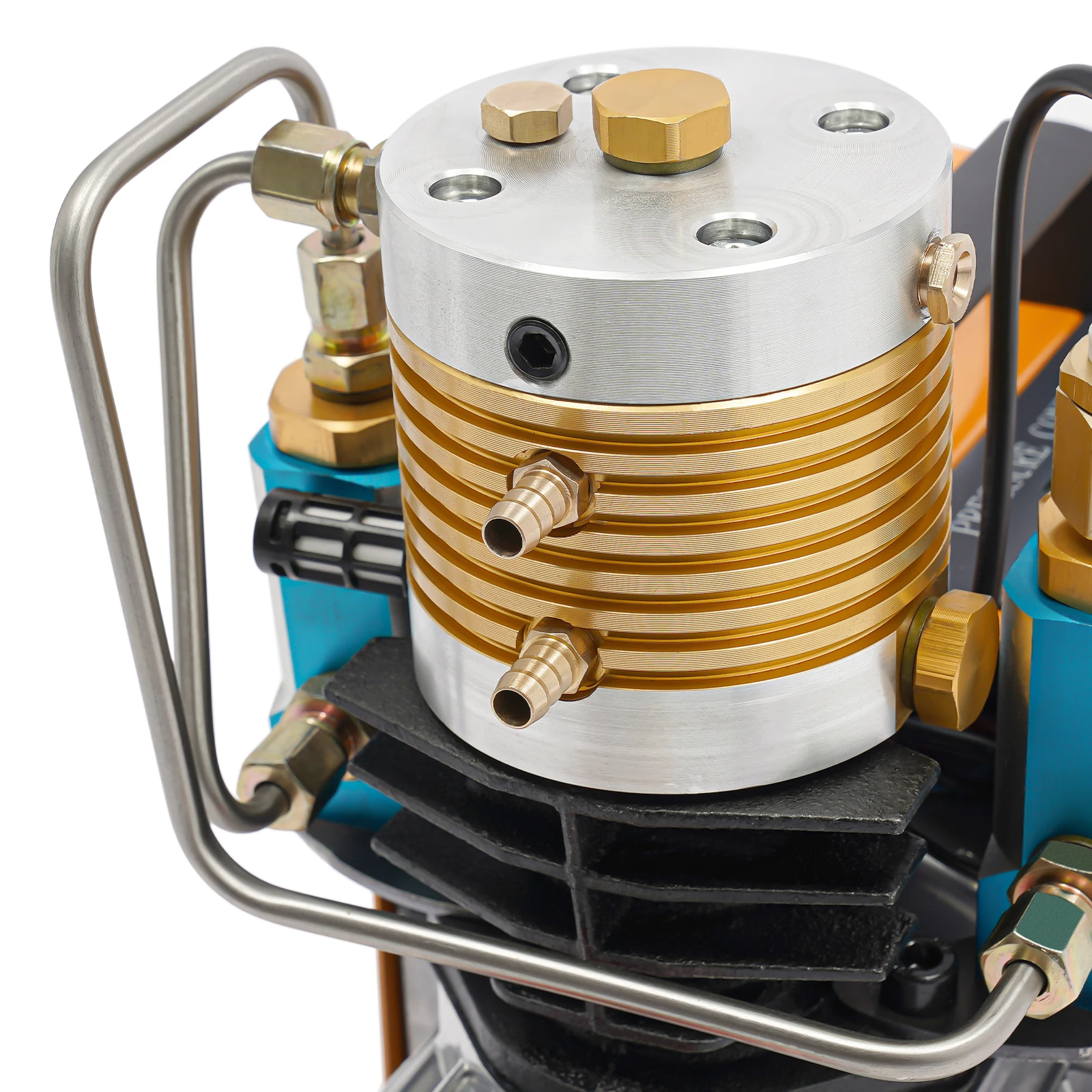 1800W 220V Tragbare Elektrische Hochdruck-Luftpumpe 0-30MPa, Wasser+Luft-Kühlung Asynchronmotor-Inflator mit Wasser-Öl-Abscheider für Garage und Werkstatt – Detail 26