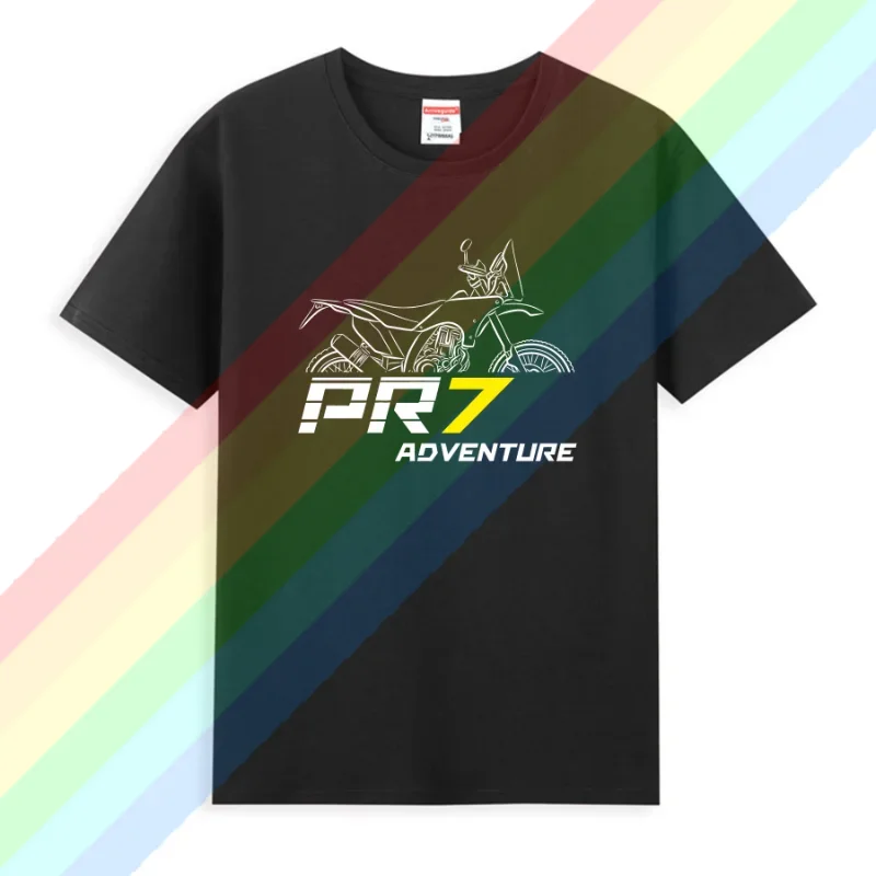 

New Men T Shirt Casual AJP PR7 Adventure 650 Motorcycle for ADV Riders T-shirt Graphic Summer Short Sleeves 100% Cotton S-3XL