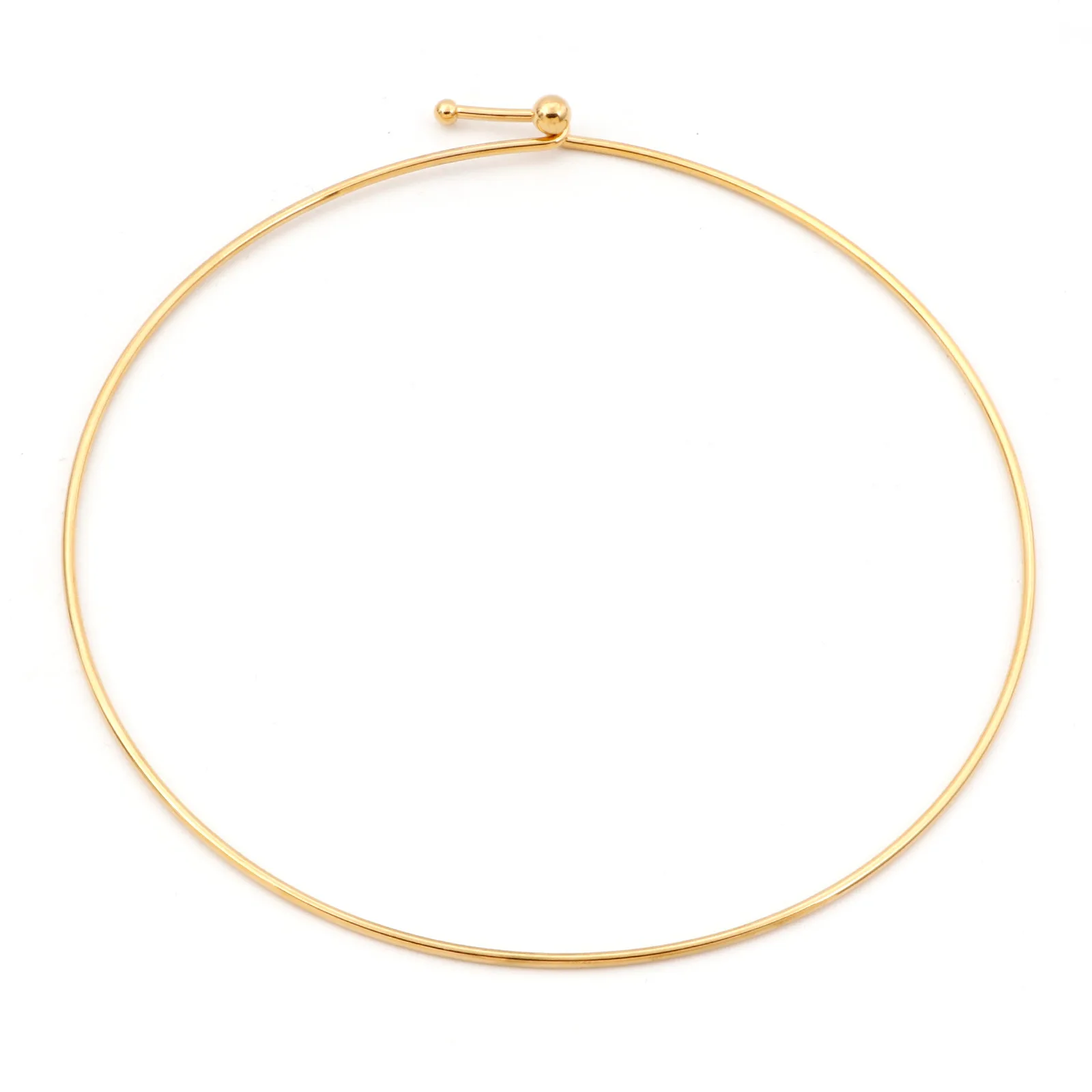 304 Edelstahl Kragen Hals Ring Halskette für Frauen DIY Halskette Party Schmuck Ergebnisse Geschenke 42/43cm(16 7/8 ") lang, 1 Stück – Detail 5
