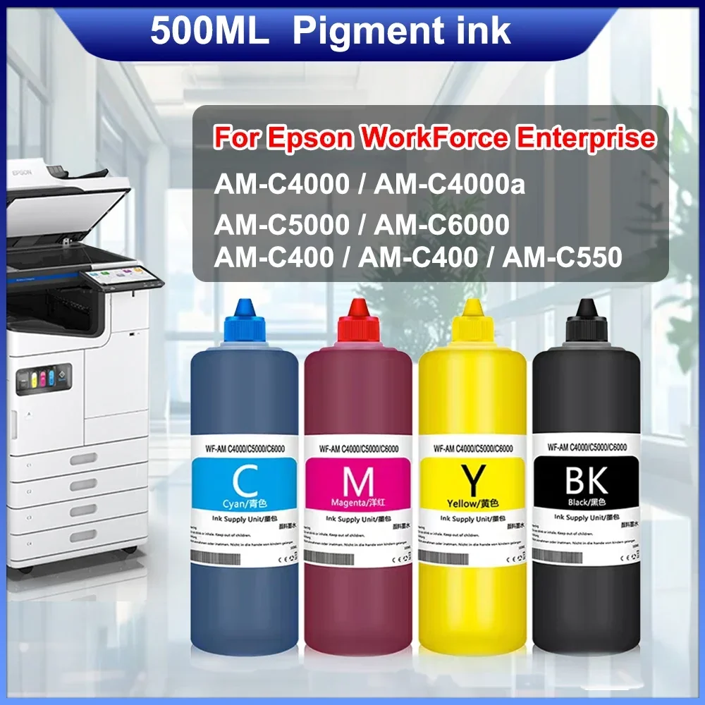 

500ML High Quality Refill Pigment ink for Epson WorkForce Enterprise AM-C4000 C4000a C5000 C6000 AM-C400 C400 C550
