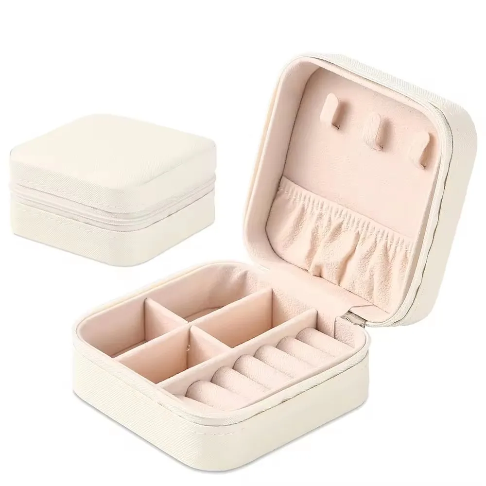 Travel jewelry box storage box leather small wholesale earrings necklace storage box storage box jewelry display stand