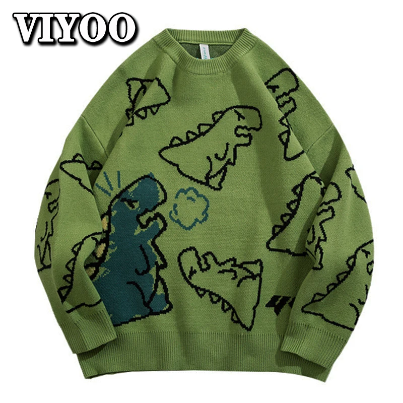 High Quality Korean Fashion Women Men Harajuku Knitted Cardigan Clothes Streetwear Cartoon Pullover Shirt Oversize Wool Sweaters