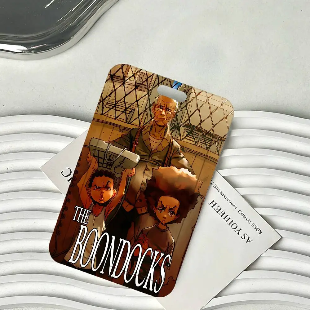B-Boondocks Retro Movie ID Card Holder Badge Holders Lanyard Business Exhibit School Strap Neck Hang