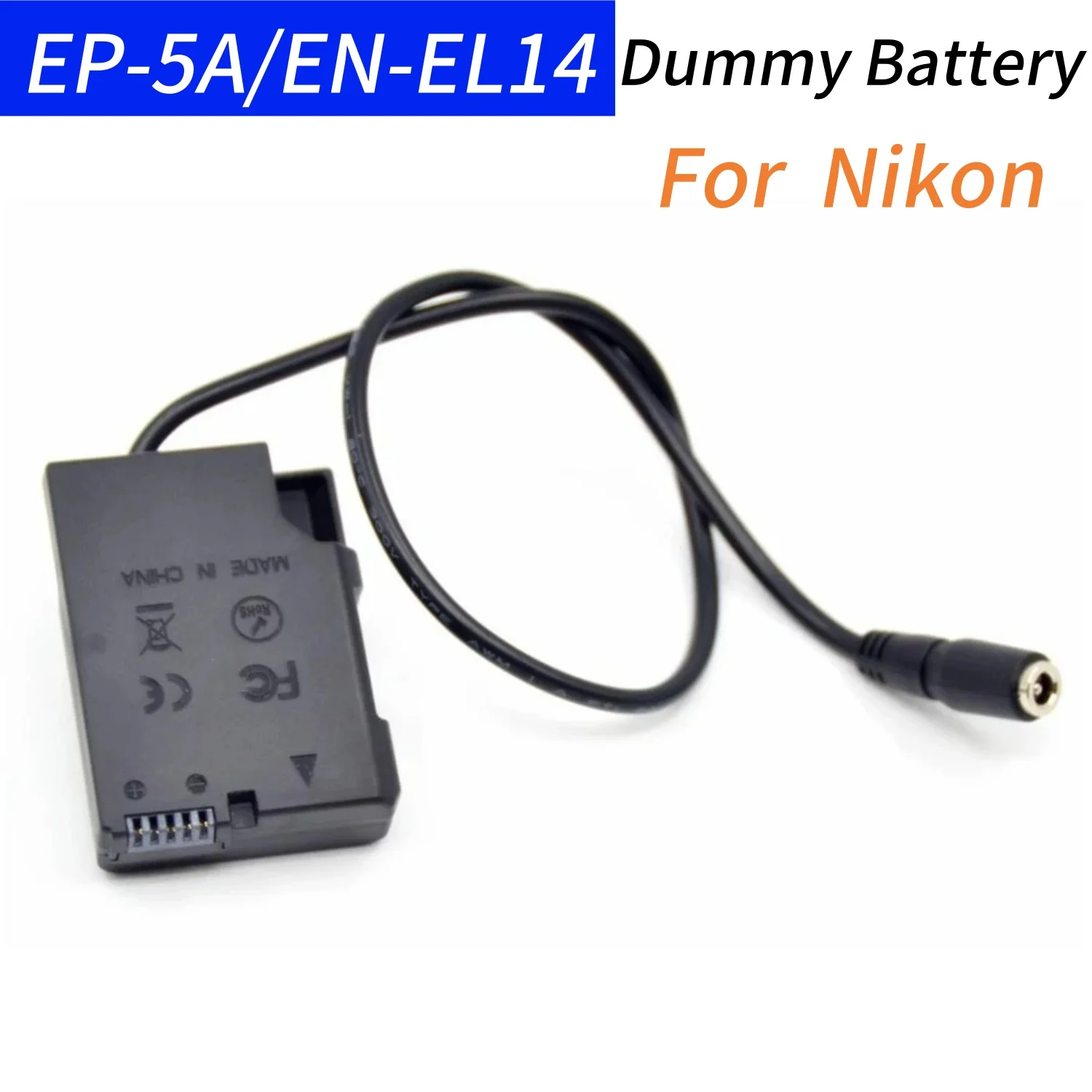 EP-5A DC Coupler EN-EL14 Dummy Battery for Nikon P7800 P7100 D5600 D5500 D5300 D5200 D5100 D3400 D3300 D3200 Camera