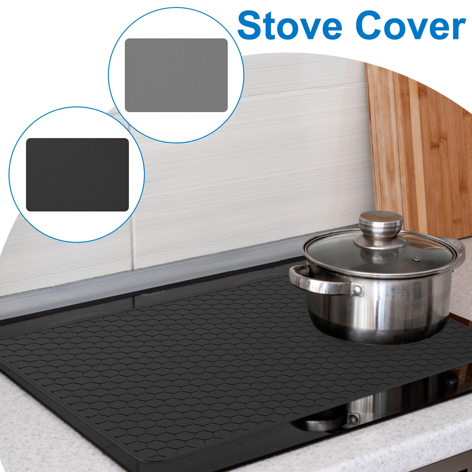 

Stove Top Cover Silicone Stove Mat Heat Resistant Cooktop Cover Foldable Anti-slip Hob Cover Range Covers for Electric Stove