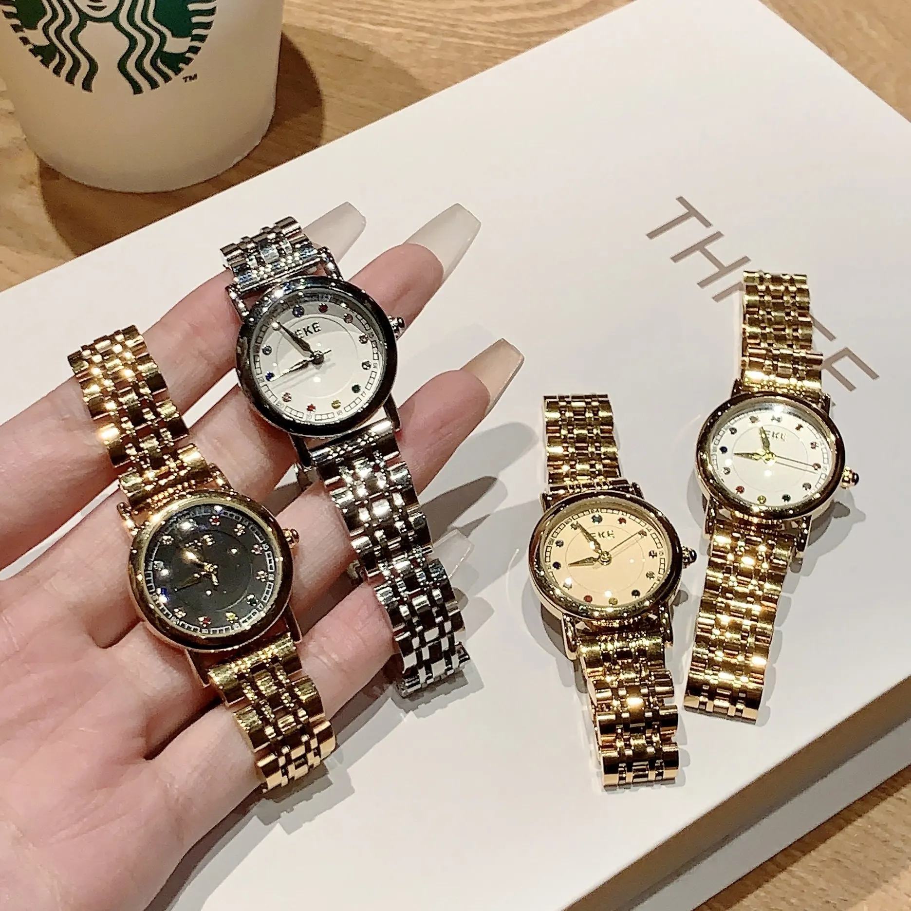 New Women'S Watch, Luxurious, Simple, And Vintage-Inspired, With A Small Dial. A Stylish Quartz Wristwatch For Women.