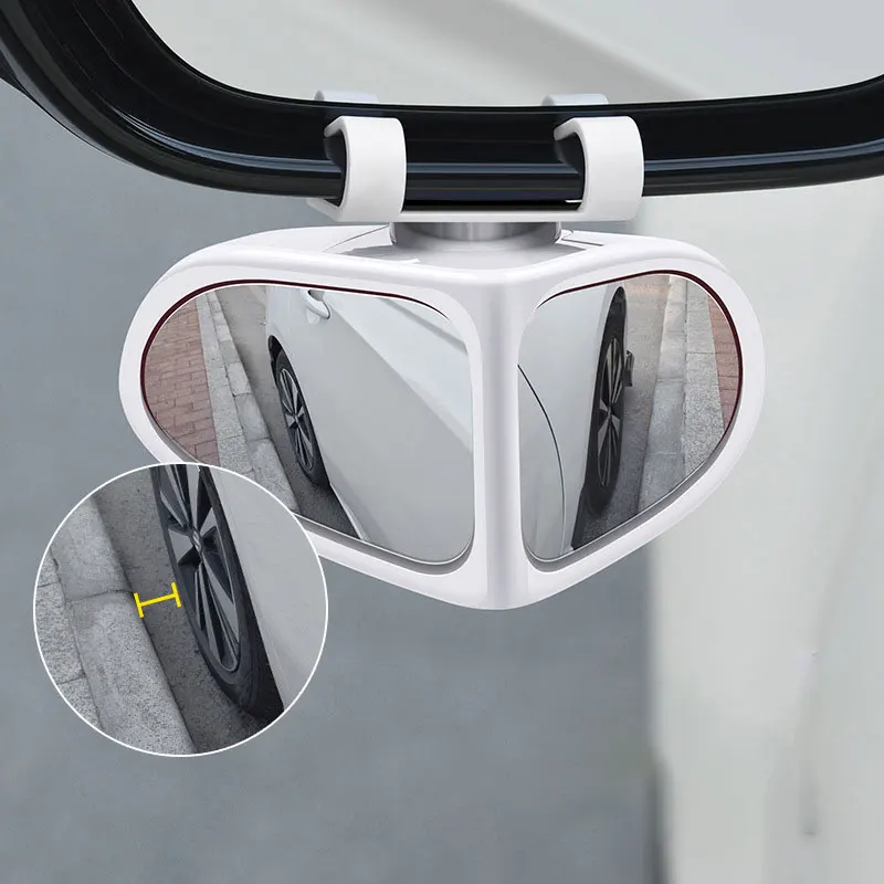 1 Pair 360 Degree HD Car Blind Spot Mirror Rotatable Adjustable Wide Angle Exterior Automobile Rear View Mirror Parking Mirrorb