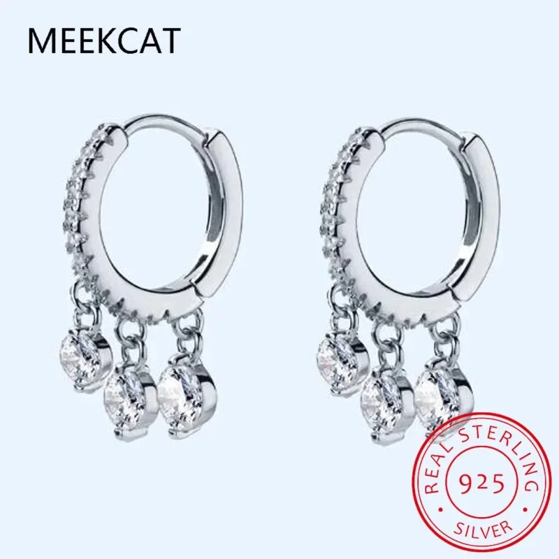 3Carat Moissanite Hoop Earrings with Gra Certificates Round Sunflower D Color Diamond Drop Earring 925 Silver Earring 2024 Trend