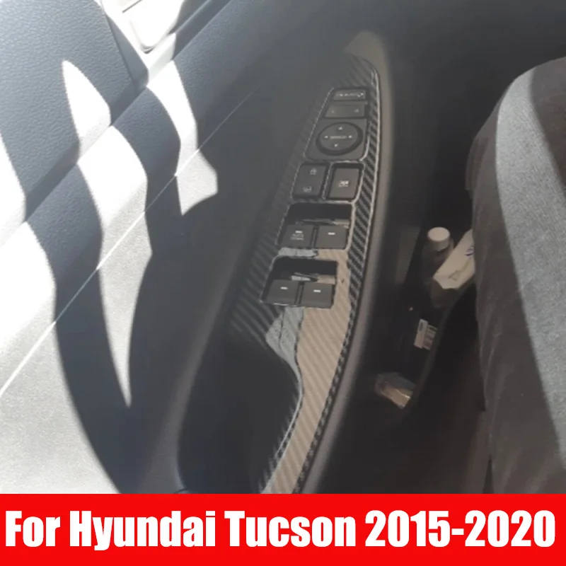 

3D для Hyundai Tucson 2015 2016 2017 2018 2019 2020 ABS автомобильный дверной подлокотник, кнопка переключения окна, подъемная панель, рама управления стеклом
