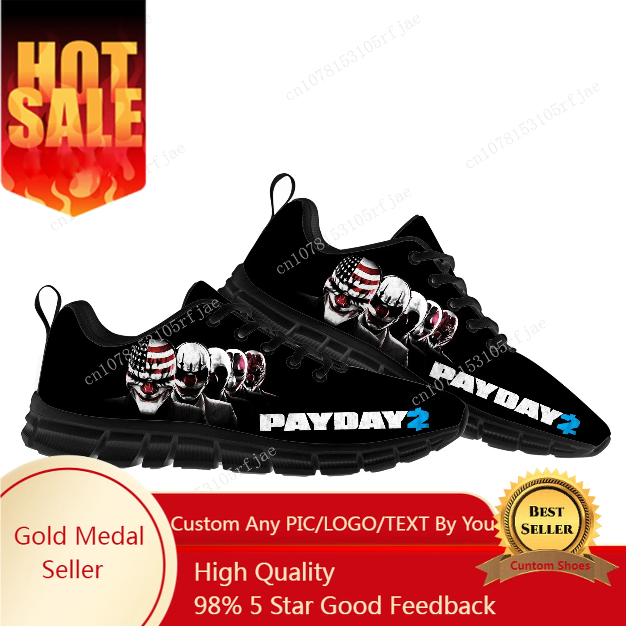

PAYDAY 2 Sports Shoes Hot Cartoon Game Mens Womens Teenager Children Sneakers Fashion Sneaker Custom Built Shoes