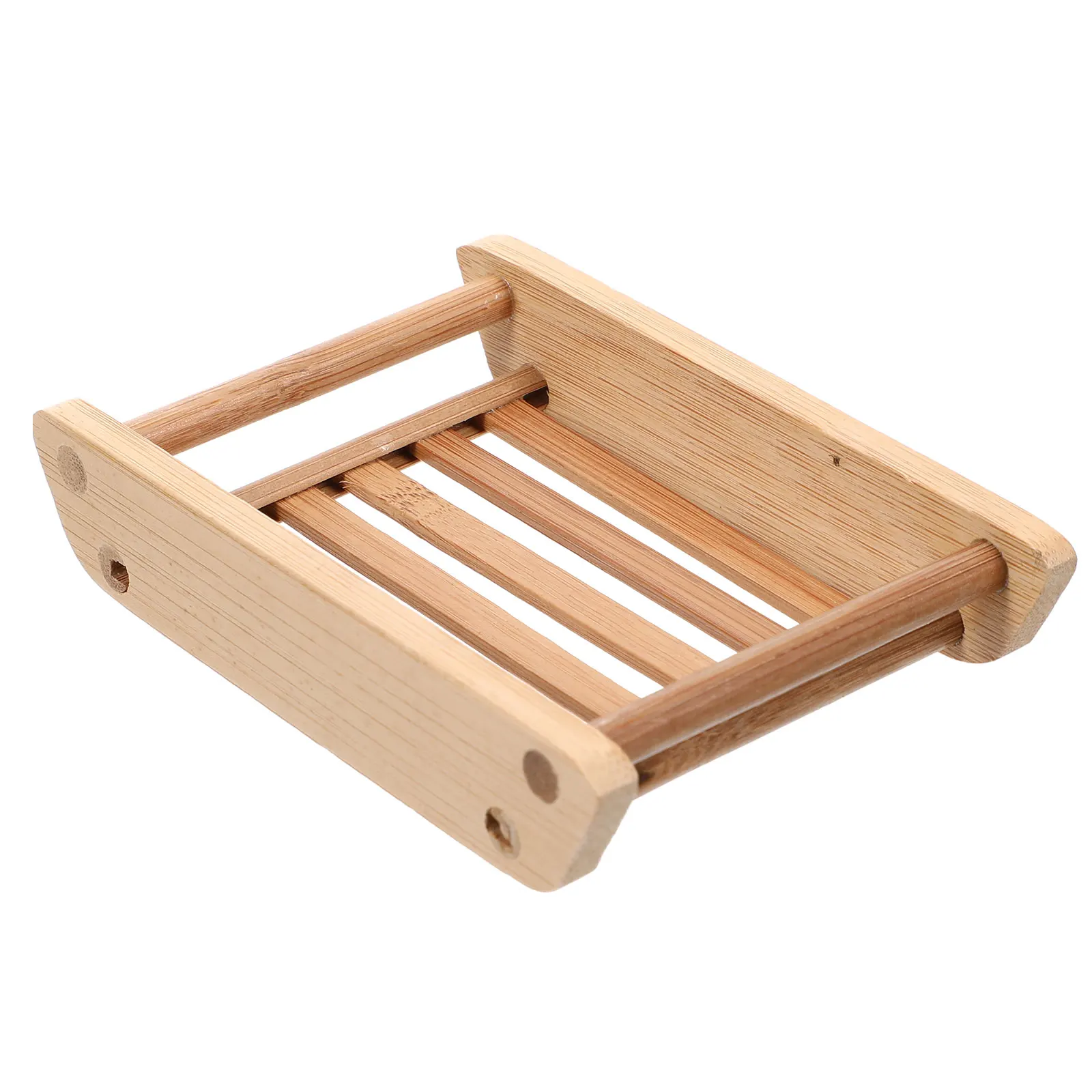 

Bamboo Soap Dish Practical Long Lasting Five Bars Draining Dry Clean Extend Soap Life Shower Bathroom Kitchen Boat Shape