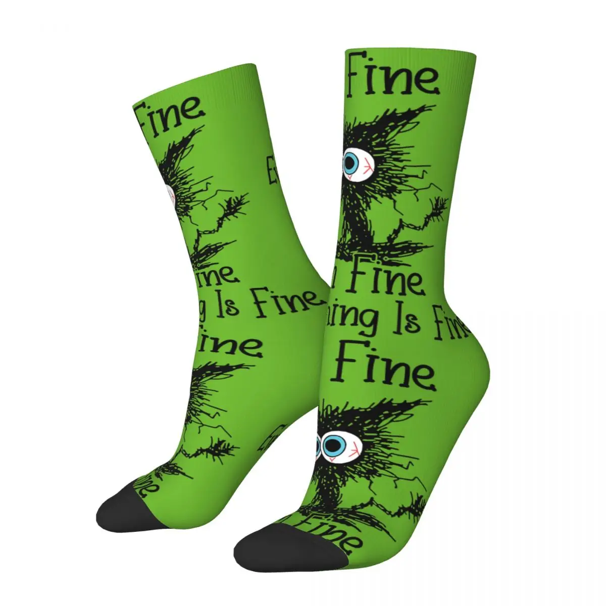 Hip Hop Vintage Crazy Men's compression Socks Unisex happy 100 days of school Street Style Pattern Printed Funny Crew Gift