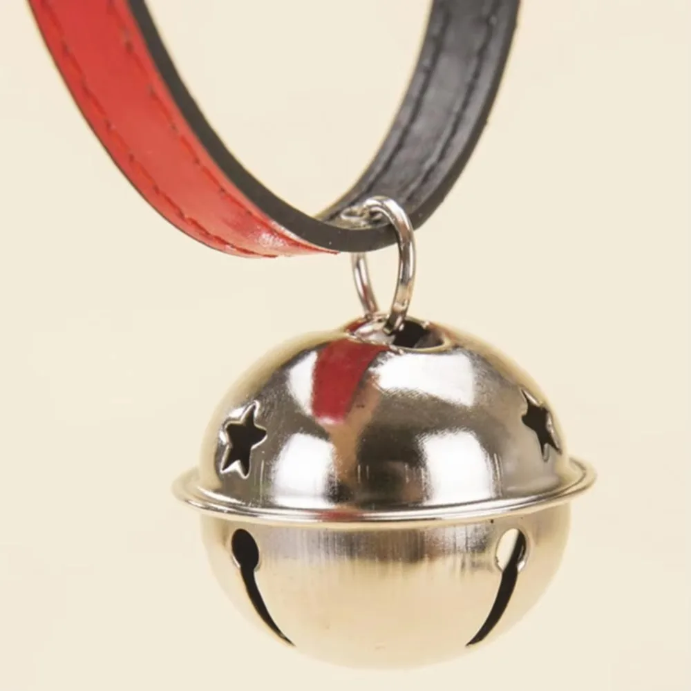 Cute Pet Paw Print Bones Cat Dog Collar Adjustable with Bell Dog Walking Collar Soft Leather Pet Collar Pet Supplies