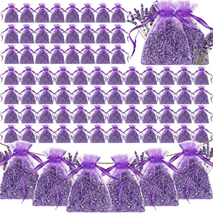 

160 Pcs French Lavender Sachets Bags Bulk for Drawers and Closets Home Fragrance Dried Flower Lavender Sachets Bridal Shower Fa