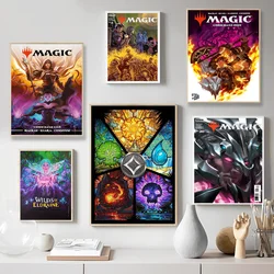 M-Magic The Gathering Samoprzylepny plakat artystyczny Jakość HD Wall Art Retro Plakaty do wystroju domu