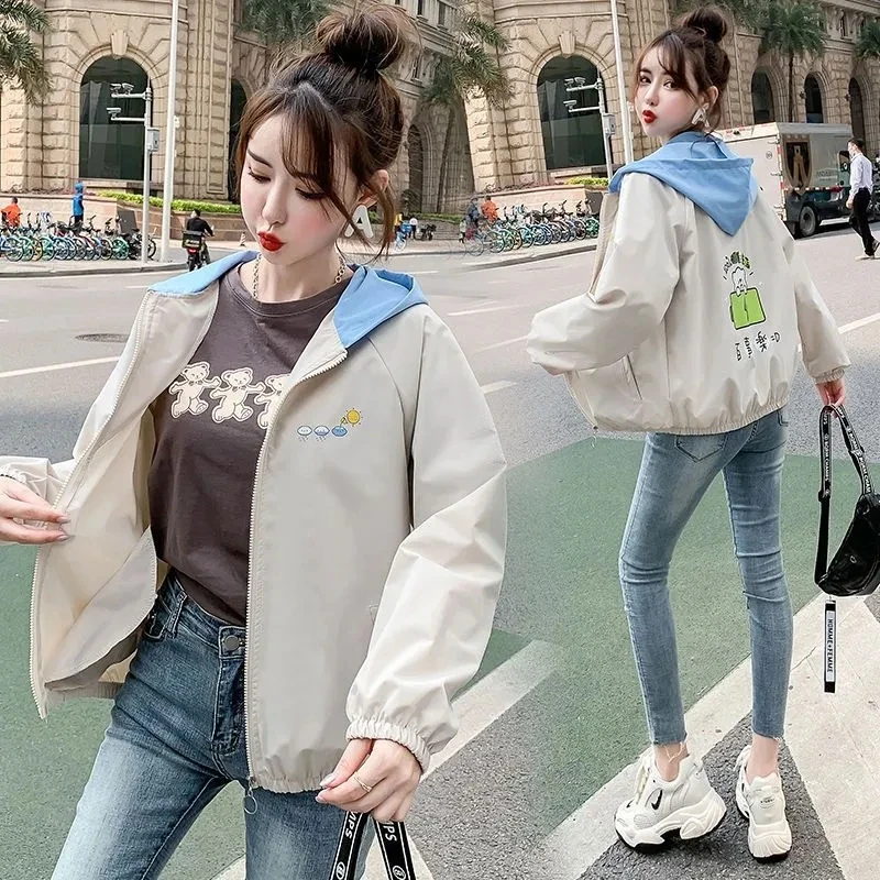 2026 Spring Autumn Coat New Women's Fashion Jacket Female Korean Loose Jacket Sround Collar Age-reducing Hort Couple Outwear