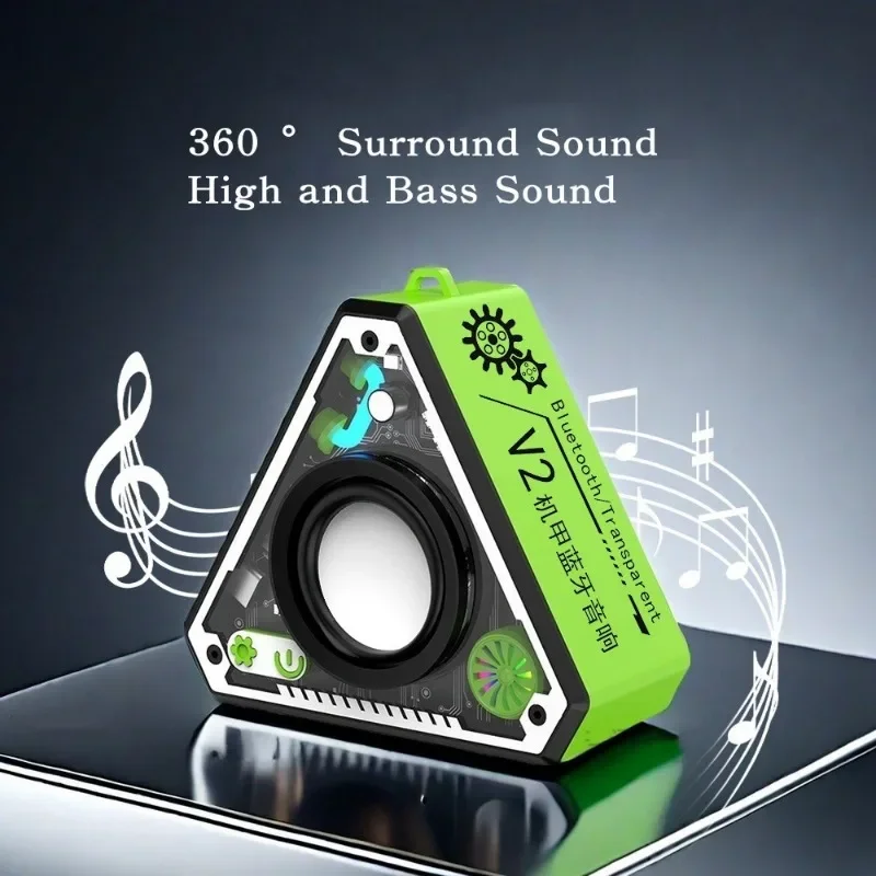 

Mini Transparent Bluetooth Speaker Portable Outdoor Wireless TWS Stereo Loudspeaker Soundbar Music Player with RGB Lights