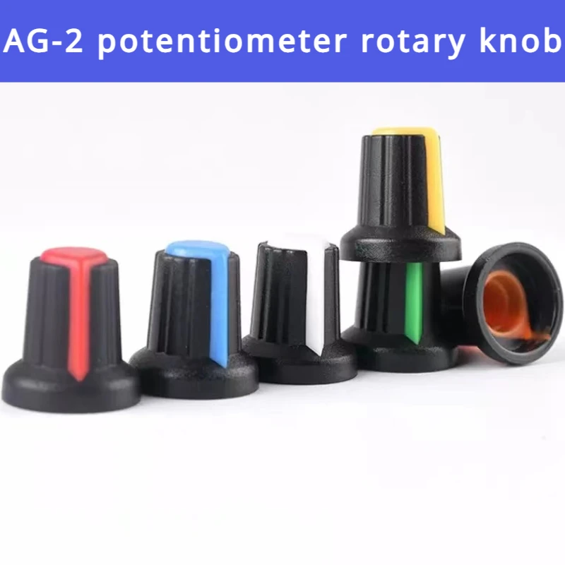 10PCS WH148 Potentiometer Switch knob Cap Plastic Knob Plum Handle 15X17mm AG2 Handle 6MM BLACK RED YELLOW ORANGE WHITE