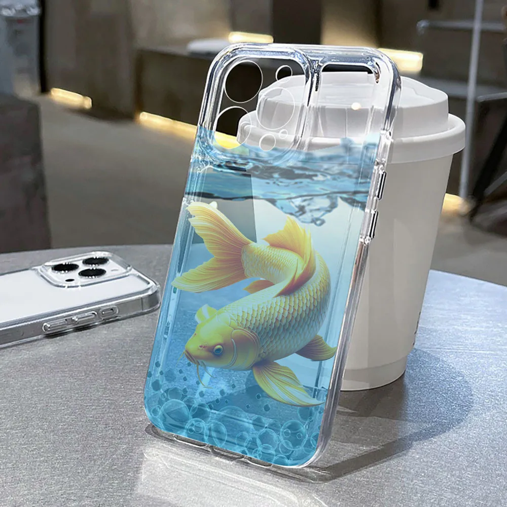 

Different Shapes Fish Phone Case For Samsung Galaxy Note 20 A16 A15 A55 A54 A53 A35 A34 S25 Ultra S24 S23 Plus S22 FE S21 Cover