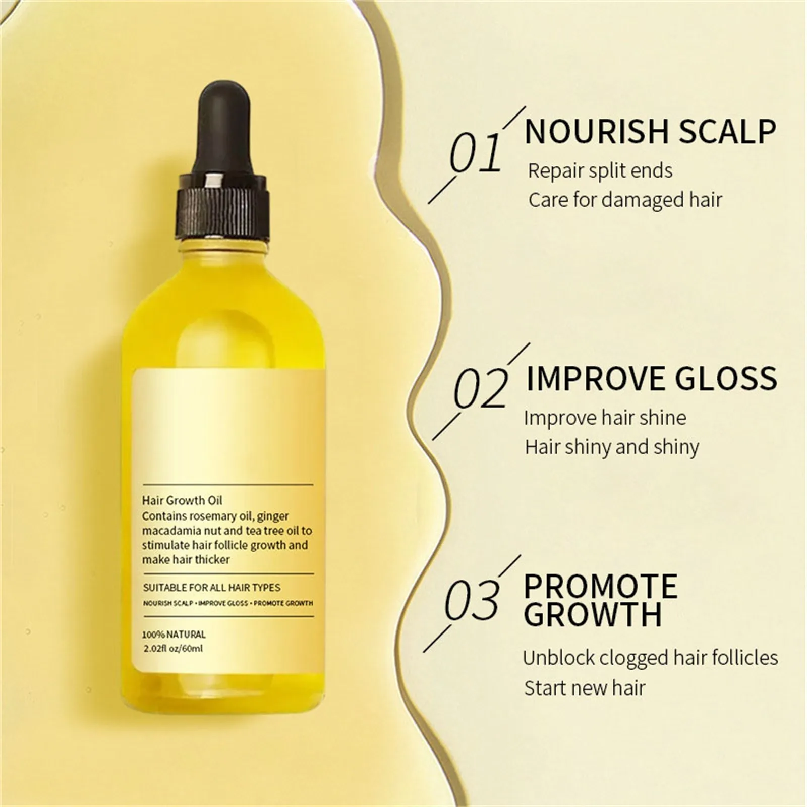 Rosemary Hair Growth Essential Oil Nourishes Hairs Roots Bifurcation Of Improvement Solid Repairing Dense Prevent Hair Loss