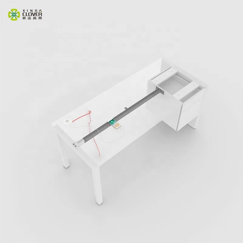 White home office desk modern design metal leg office table student computer desk