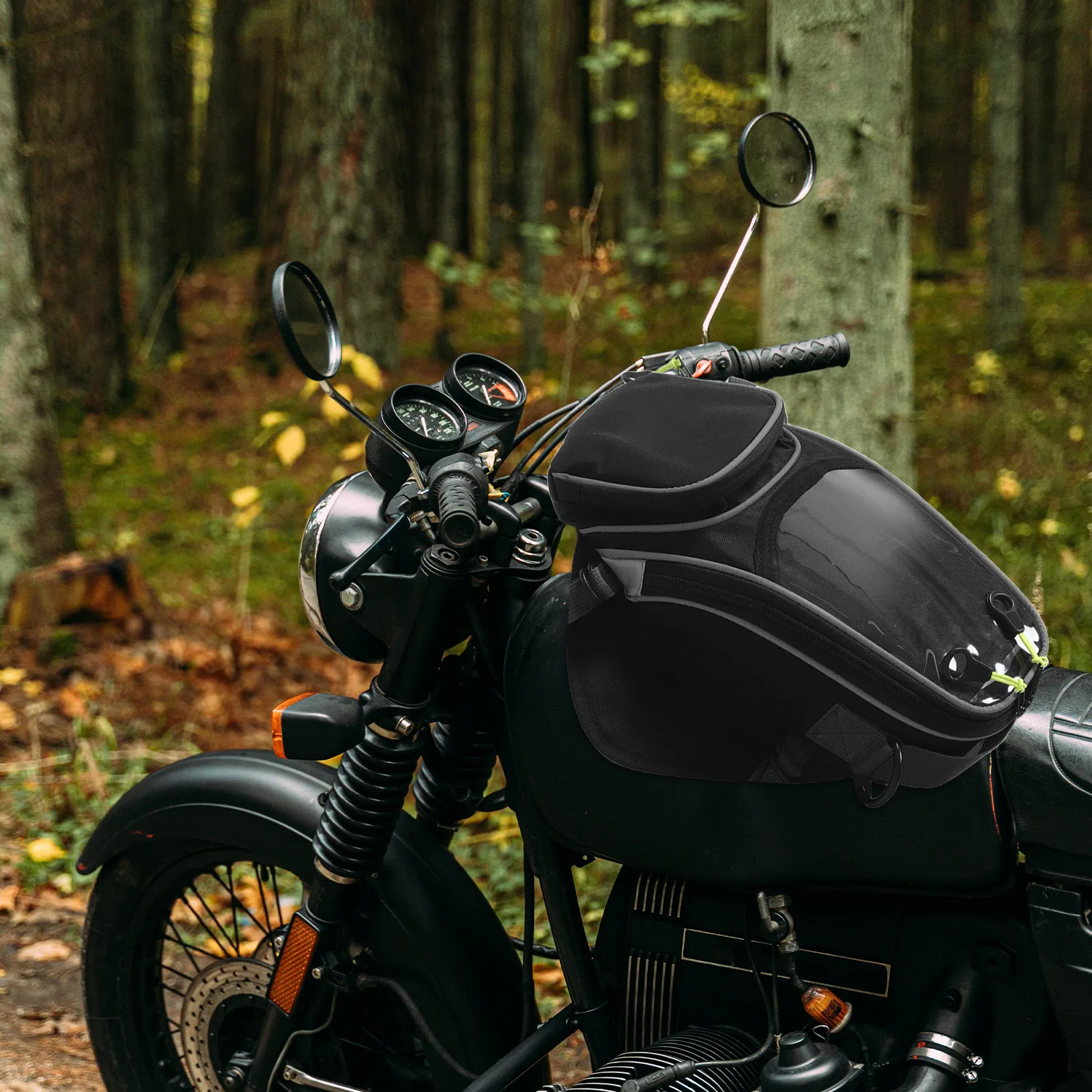 

Multifunctional Motorcycle Tank Waterproof Oil For Motorbike Fuel Cylinder Magnetic Dirt Bike Accessories Gear Storage Pouch Mop