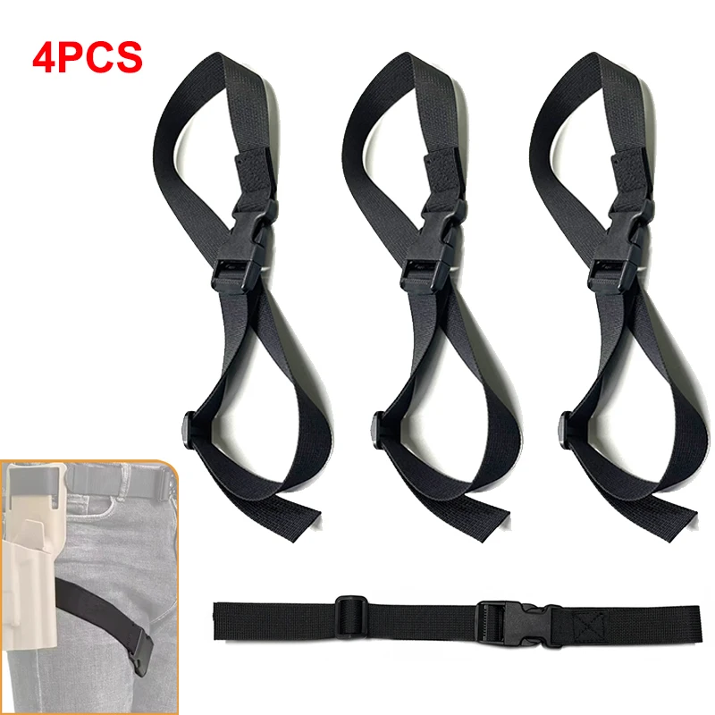 Thigh Strap Tactical Drop Leg Strap Band with Quick-Release Buckle,Non-slip Airsoft Leg Strap Belt Holster Accessories (4 set)