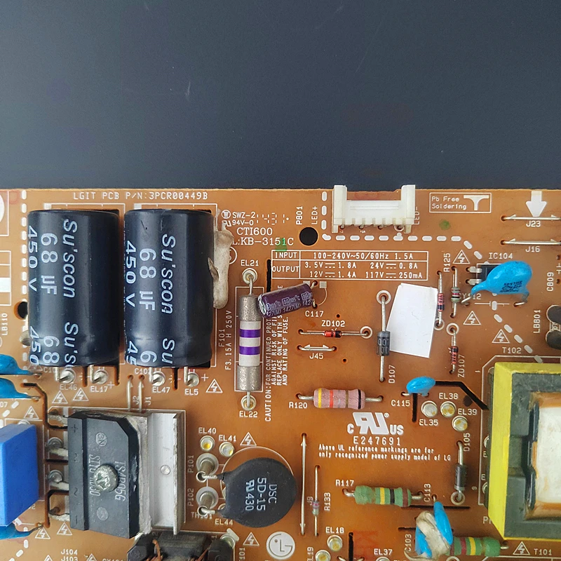 EAY63071801 3PCR00449B لوحة امدادات الطاقة ل 32 ''32 بوصة 32LB5800-UG 32lf580n 32LB550B 32LB560B 32lb580b 32LB561U 32LB700V TV