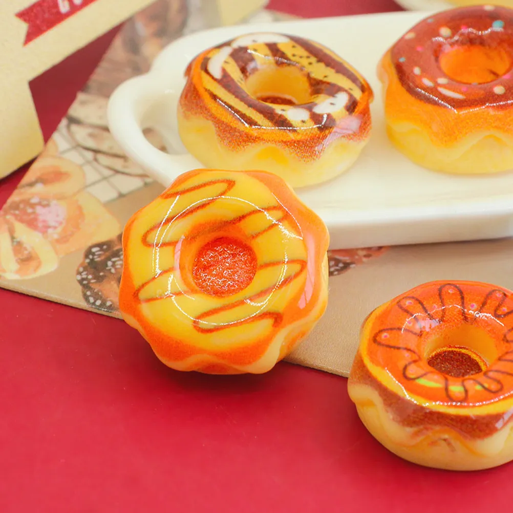 

20Pcs Donut Miniature Sweet Realistic Colors for DIY Crafts Mini House Pretend Food Props Fake Dessert Ornaments