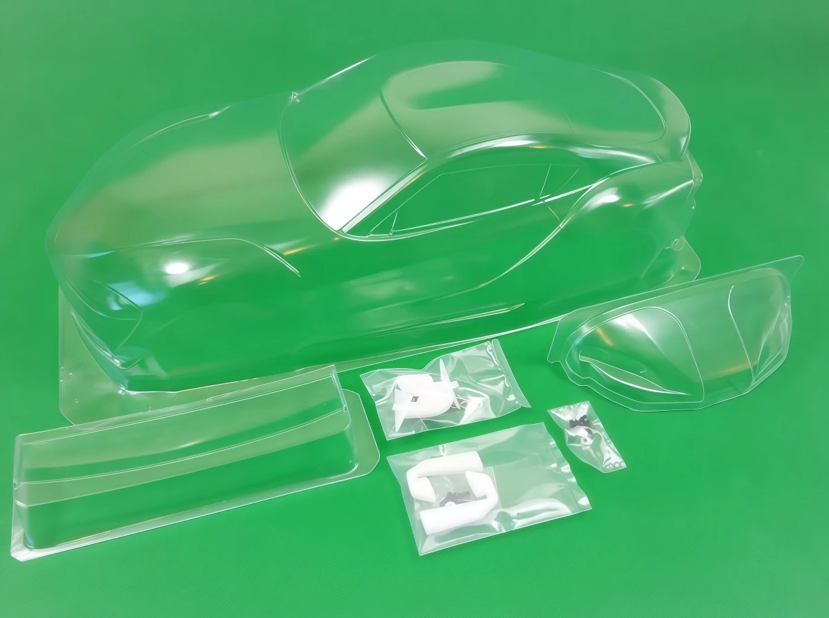TC006 1/10 GR Supra Clear PC Body Shell 190mm With Light Buckets & Side Mirrors RC Drift Touring Car Body Parts