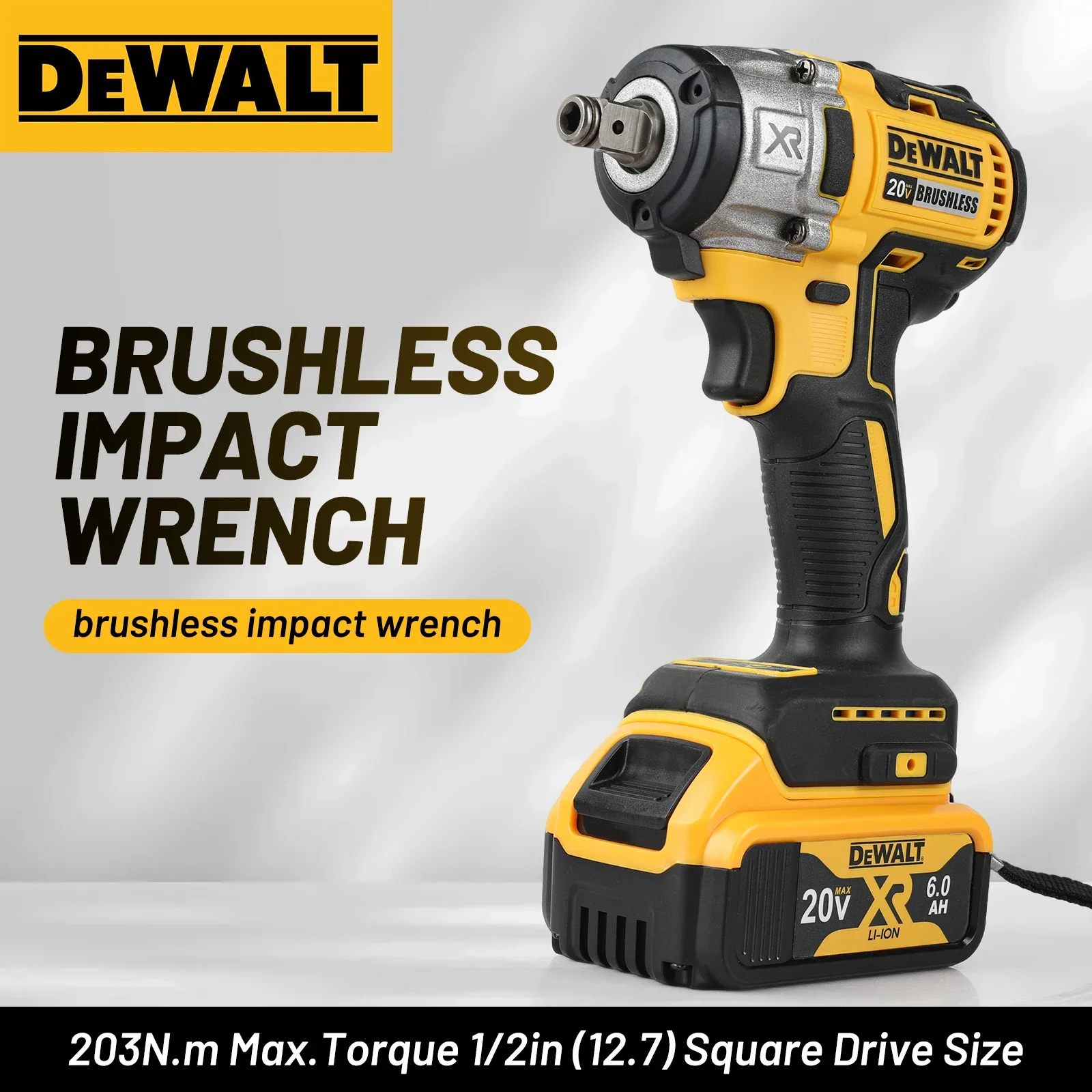 

Dewalt DCF880 Cordless Impact Wrench 20V Original 2300RPM Rechargeable 13MM Electric Lithium Battery Wrench 203Nm Power Tools