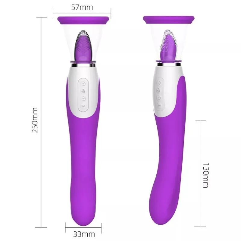 Female Masturbation vibrator Pleasing female tongue licking Rechargeable adult toy Powerful sucking and licking 9modes for women