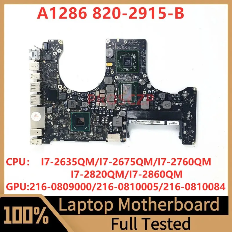 820-2915-B Mainboard For Apple A1286 SLJ4P 216-0809000/216-0810005/216-0810084 Laptop Motherboard With I7 CPU 100%Full Tested OK