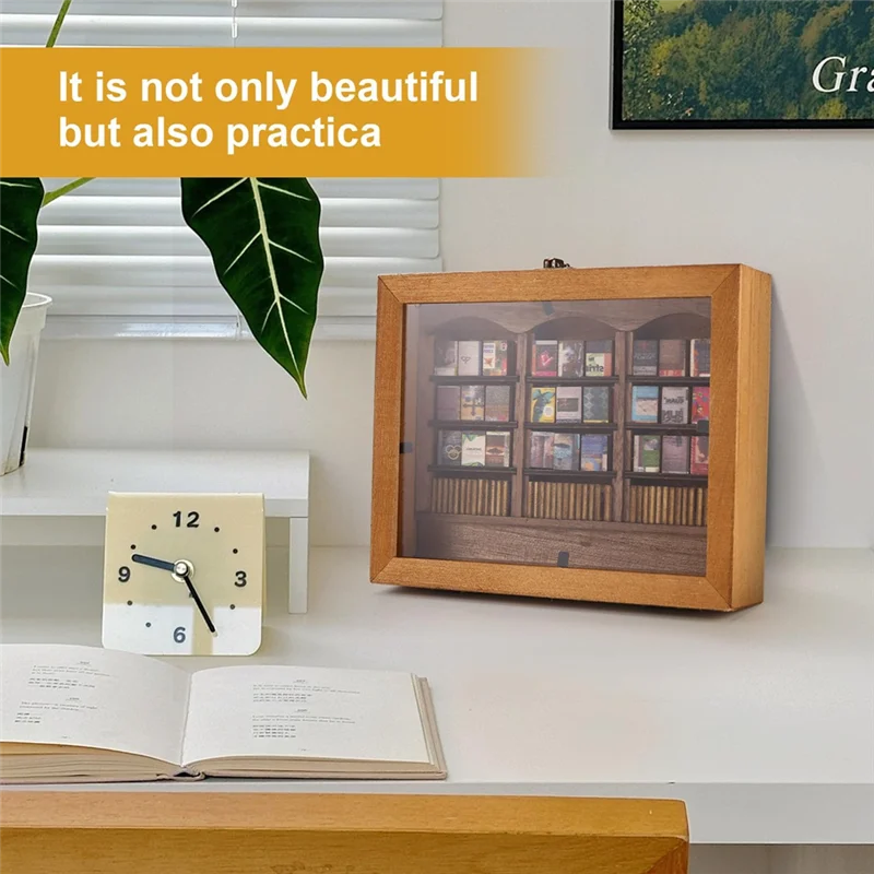 رف كتب صغير من BAAU، رف كتب يهز القلق الخاص بك، رف كتب مصغر، رف كتب صغير مصنوع يدويًا، كتاب مصغر #2