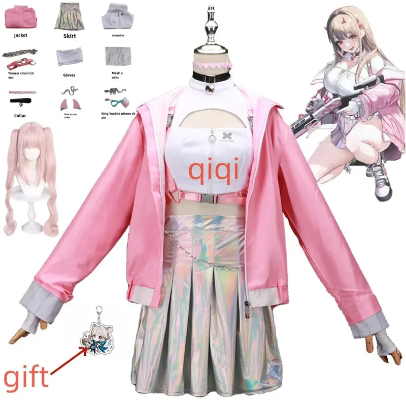 

Nikke Viper Косплей Костюм Полный комплект Богиня Победы Viper Косплей Костюм Парики Хэллоуин Юбка Костюм Женский наряд