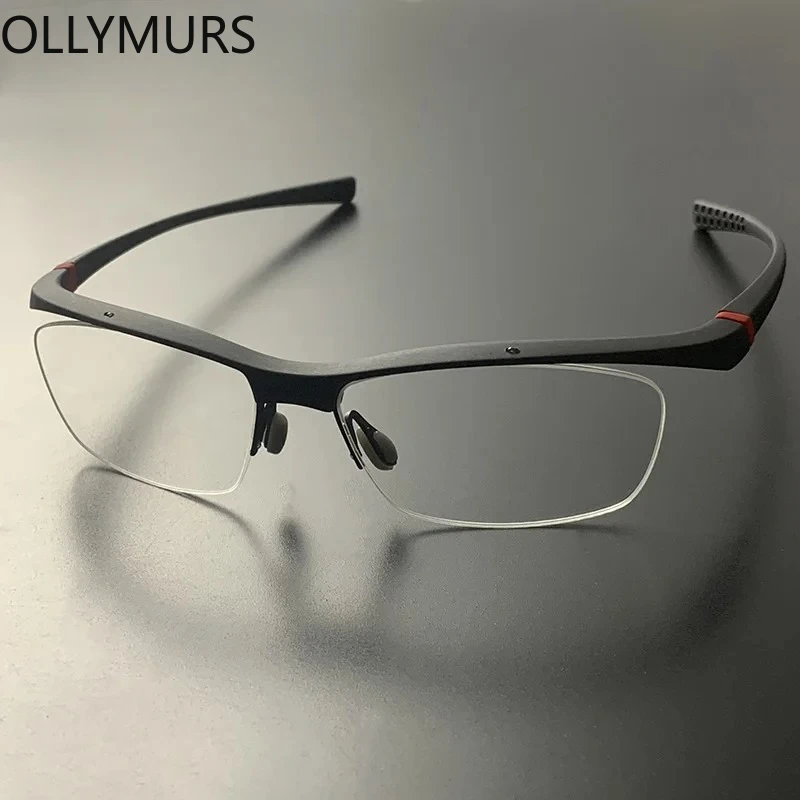 

OLLYMURS Sports Men's Semi Rim Optical Eyeglass Frames High-quality TR90 Myopia Glasses Frame Prescription Eyewear
