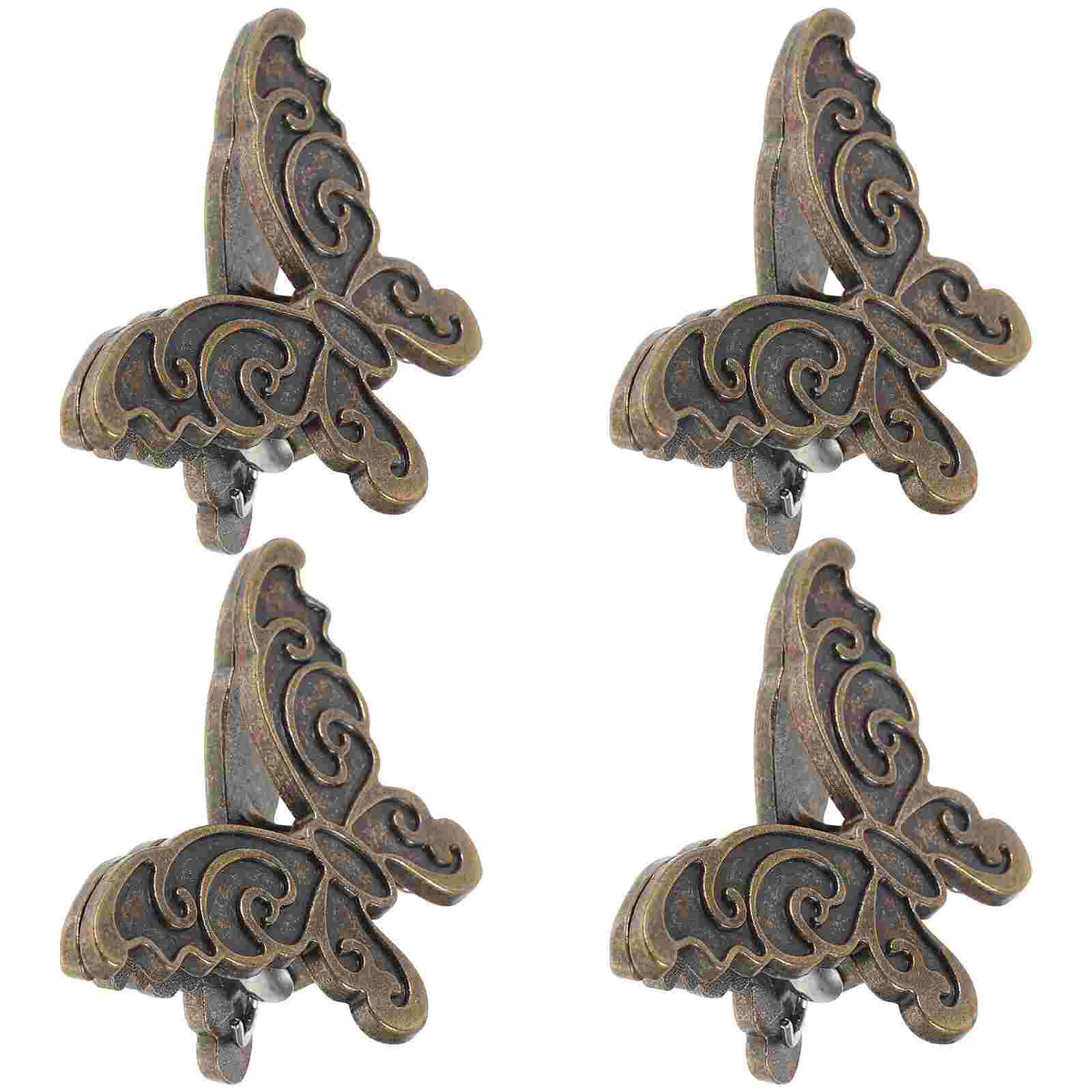 4 Pcs Butterfly Clip Metal Bill Journal Test Paper Holder Clips for Zinc Alloy Hanging