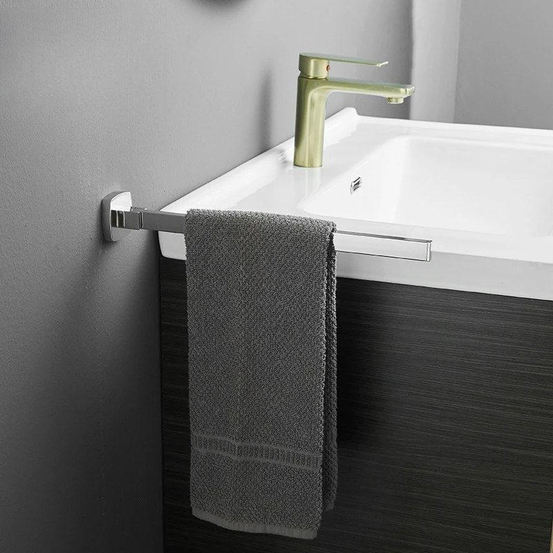 Toilet towel bar collapsible bathroom towel  rack gun gray stainless steel non-punching movable towel bar