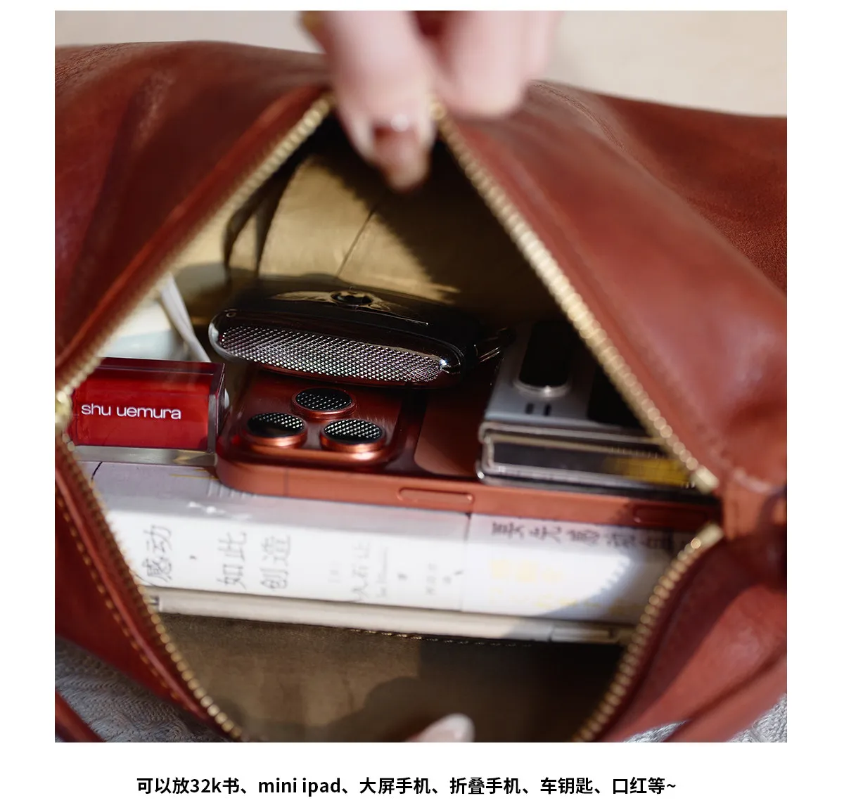PNDME Wochenend- und Alltags-Partyhandtasche, handgefertigt, aus pflanzlich gegerbtem Rindsleder, Damenhandtasche, modisch, lässig, luxuriös, aus echtem Leder, Umhängetasche. – Detail 21