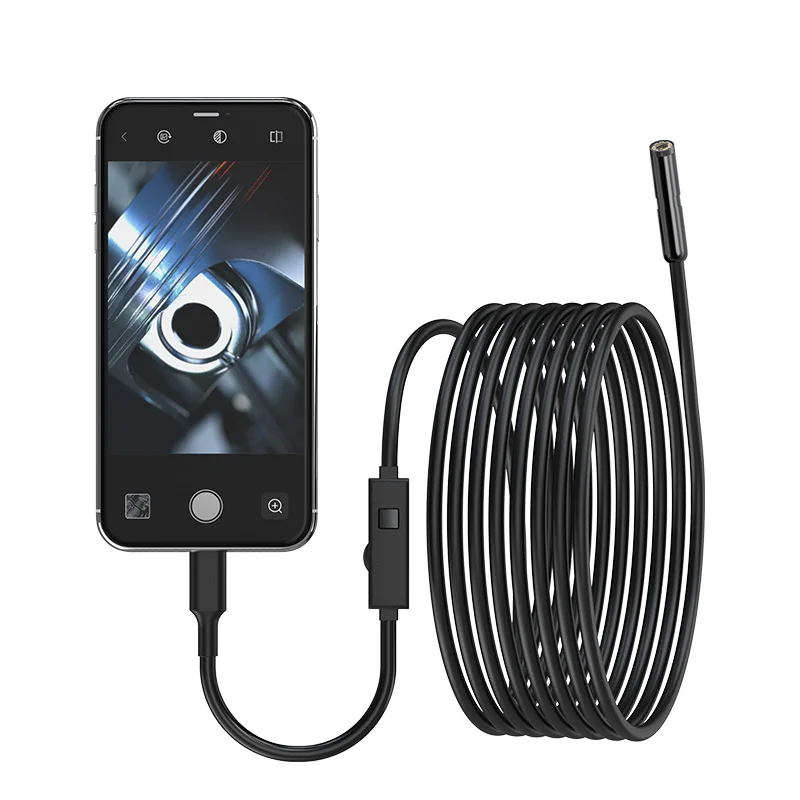 KERUI Industriële Endoscoopcamera 2MP Enkel/Dubbele Lens Mini Inspectiecamera voor Type C Iphone Waterdichte Pijpleiding Borescoop