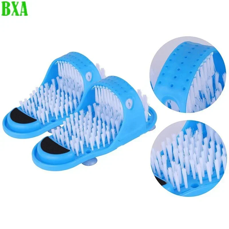 2 Pieces Plastic Shower Foot Washer Massager Cleaner Spa Exfoliator Washing Machine Slippers Bathroom Foot Brush To Remove Dead