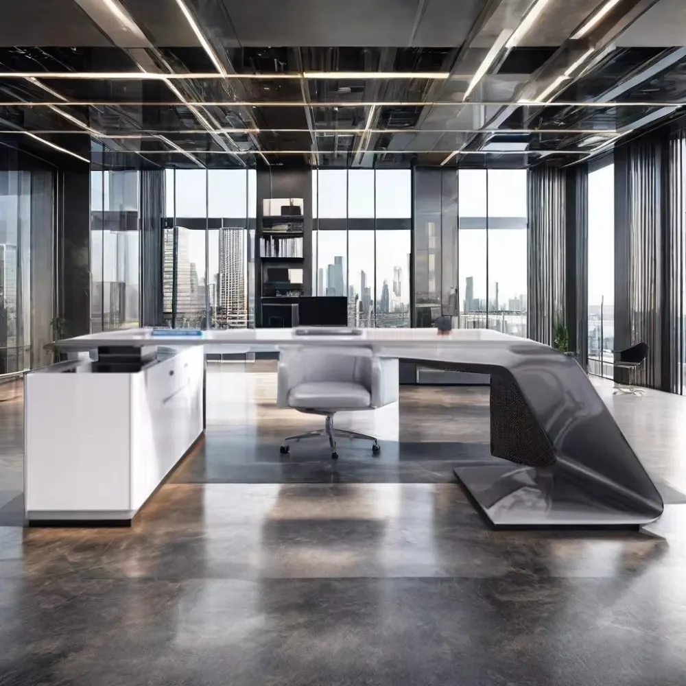 

Factory Wholesale Durable Ceo Office Computer Desk Light Luxury Executive Workstation Office Furniture For Directors