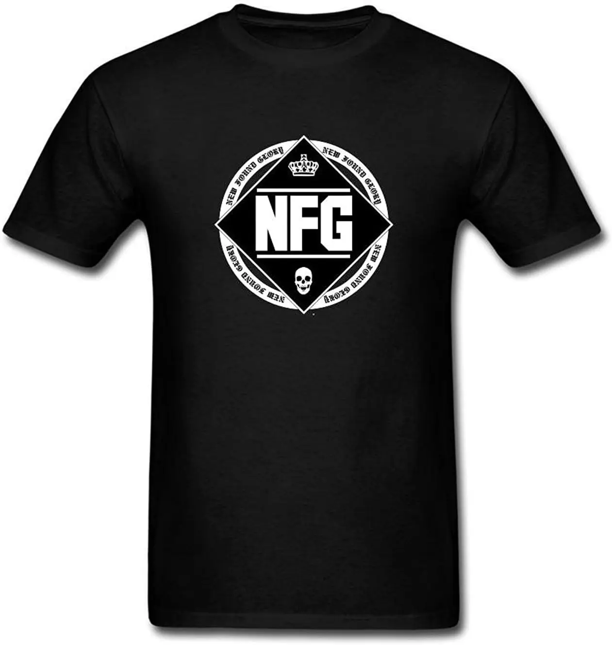 تي شيرت JXK للرجال بشعار NFG Band New Found Glory بأكمام قصيرة