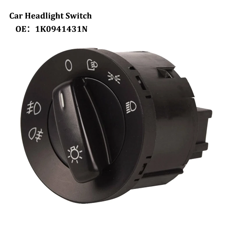 

1K0941431N Автомобильный переключатель фар, ручка управления лампой для Volkswagen CC Golf 5 6 Caddy Jetta GTI Passat B6 Touran 2004-2011
