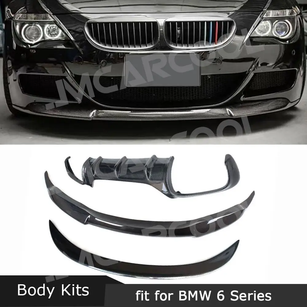 

Rear Bumper Diffuser Front Lip Rear Trunk Spoiler Wing for BMW 6 Series E63 E64 M6 2006-2010 Carbon Fiber Car Styling