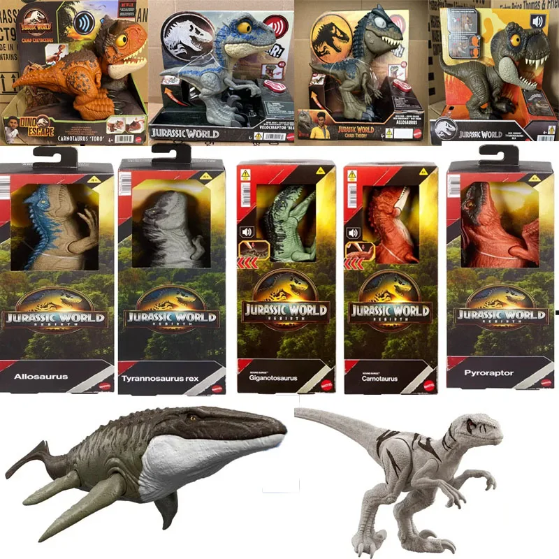 

Original Jurassic World Dinosaur Figures Trannosaurus Atrociraptor Spinosaurus Quetzalcoatlus Action Sound Movie Joints Toy Boy
