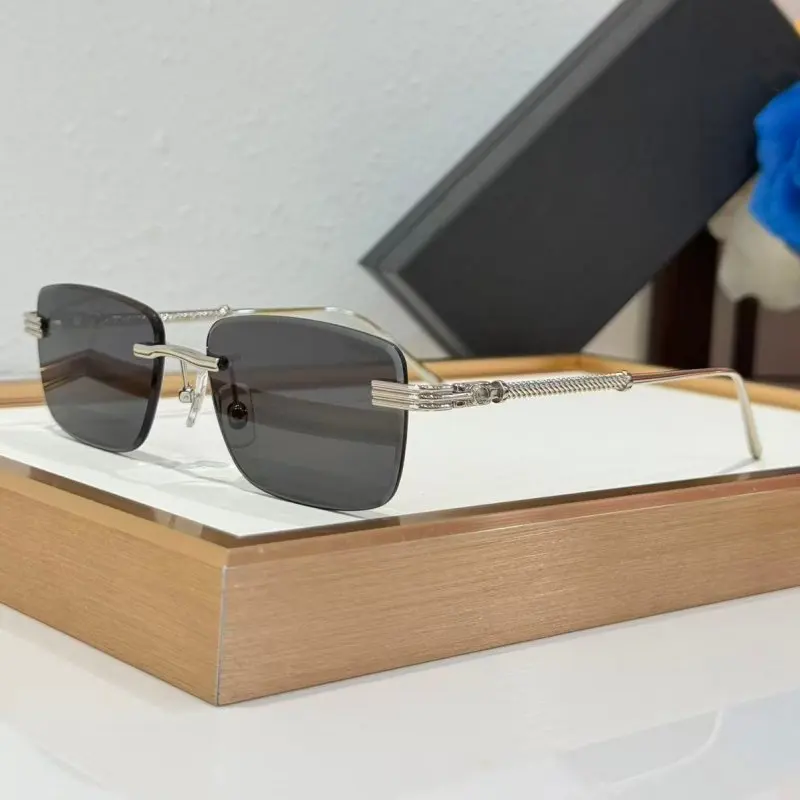 Designer Sunglasses For Men Women High Street Catwalk Style B2247S Alloy Rimless Frame UV400 Eyewear With Box